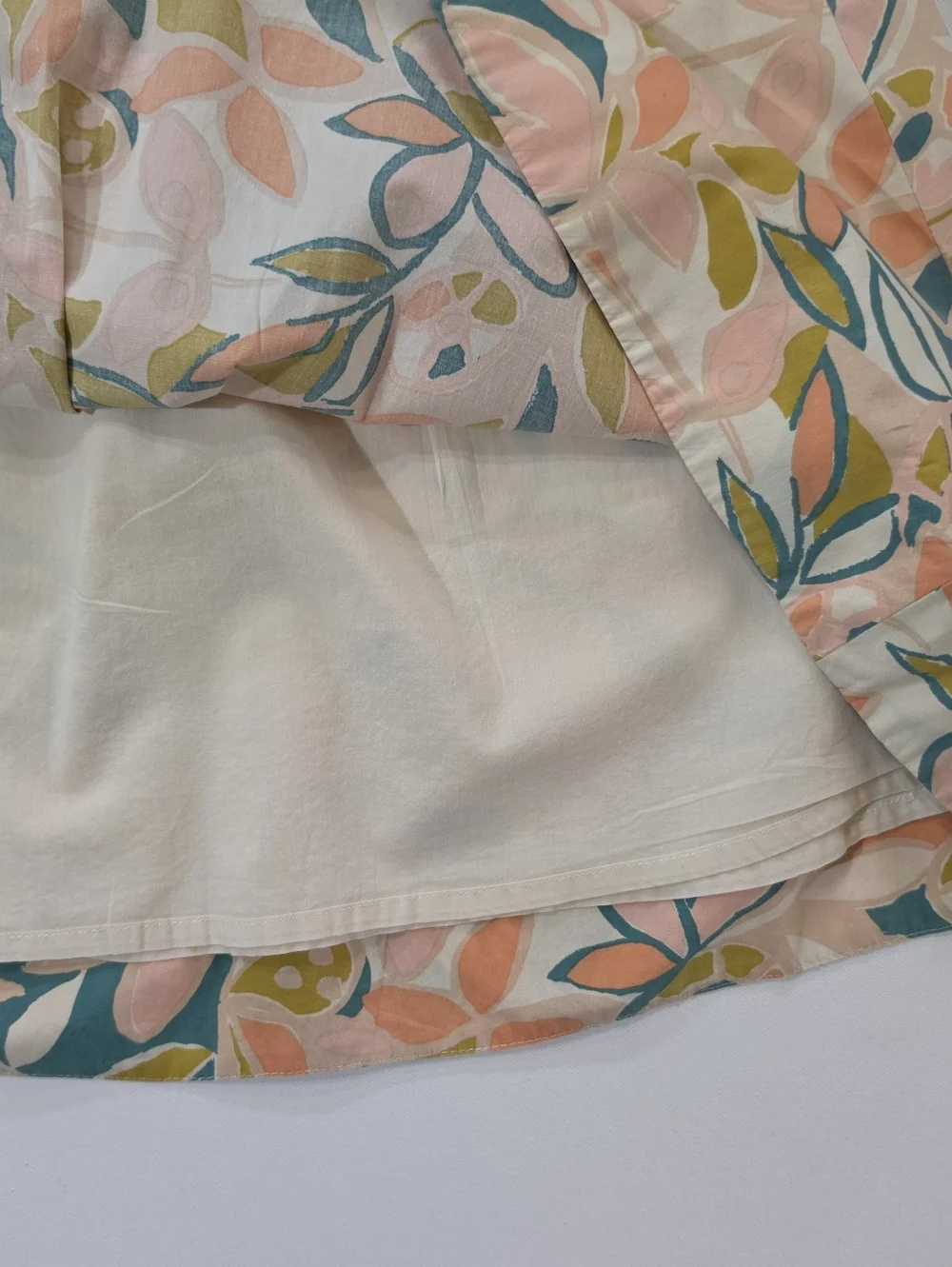 J. Crew Floral Mini Skirt Womens 2‎ Cream Pink Green A-Line High Waist Pleated